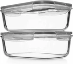 Set Of 2 63 Oz, Large Glass Food Storage Container With Airtight Lid, Razab. Fixed Price $24.99.