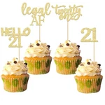 Gyufise Cupcake Toppers 21ST Birthday Decorations Hello Twenty One.... Fixed Price $14.44.