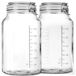 1 Gallon Wide Mouth Glass Storage Jars, Airtight Lid, 2 Measurement Marks. Fixed Price $62.25.