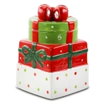 Gibson Home 113251.01 Christmas Estate 7.5 Inch Gift Box Holiday Cookie Jar. Fixed Price $39.35.