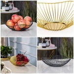 Metal Wire Fruit Basket For Kitchen Counter Iron Wave Vegetables Storage. Fixed Price $16.99.