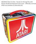 Aquarius Atari Metal Fun Lunch Box Sturdy Storage Embossed Gaming Collectible. Fixed Price $14.99.
