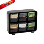 Mind Reader Tea Bag Organizer, Station 10.25"L X 3.25"W 7.75"H, Black. Fixed Price $18.49.