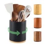 Wooden Utensil Holder 360 Rotating 7.3'' Large Kitchen For Kit.... Fixed Price $43.56.