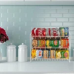 Atlantic Gravity-fed Compact Single Can Rack Kitchen Organizer, White. Fixed Price $27.50.