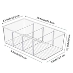 4 Compartment Food Storage Organizer Bins Clear Plastic Pantry Kitchen Fridge Ca. Fixed Price $25.69.