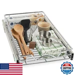 Holdn Storage Pull Out Cabinet Organizer, 8"W X 21"D, Steel Metal Sliding Drawe. Fixed Price $72.89.