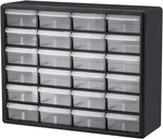 24 Drawers Wall Mountable Plastic Parts Storage Hardware And Craft Cabinet Black. Fixed Price $55.79.