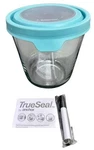 New Anchor Hocking 7 Cup Glass Food Trueseal Storage Container Mineral Blue Lid. Fixed Price $17.99.