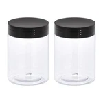 Uxcell Round Plastic Jars With Black Screw Top Lid, 10OZ/ 300ML, Clear. Fixed Price $22.64.