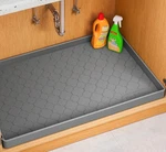 Waterproof Under Sink Mat 34" X 22" Thick Silicone Cabinet Protector Kitchen. Fixed Price $17.76.