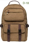 Kaukko Vintage Casual Polyster And Leather Rucksack Backpack (20-2-KHAKI). Fixed Price $19.98.