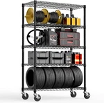 5-TIER Mzg Steel Storage Shelving Unit On Wheels 1750 Lbs Capacity. Fixed Price $299.99.