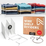 Neatly Made Tall White Wire Shelf Dividers Closet Organization - Sturdy. Fixed Price $76.45.