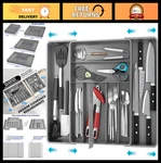 Expandable Kitchen Drawer Organizer - Adjustable Cutlery Tray With 9 Compartment. Fixed Price $33.99.