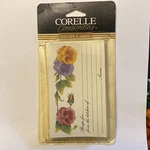 Corelle Coordinates Recipe Cards Summer Blush Pansy Fliwer 20 Pk Double 3X5. Fixed Price $14.99.
