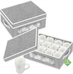 Homyfort 2 Pack Cup And Coffee Mug Storage Box Organizer With Dividers, China. Fixed Price $40.95.
