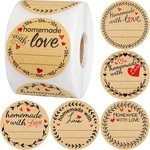 500PCS Homemade With Love Stickers Lines Jar Canning Labels For Baked Packa. Fixed Price $13.95.