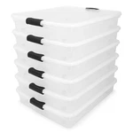 Homz 56 Qt Full/queen Underbed Clear Plastic Latching Storage Container, Pack. Fixed Price $218.97.