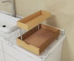 2 Tier Pull Out Organizer Shelf Sliding Drawer Storage For Kitchen Bathroom S.... Fixed Price $79.86.