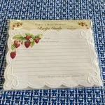 Carol Rose Garden Recipe Cards 15 Count New - Embossed Die Cut Strawberries. Fixed Price $17.95.