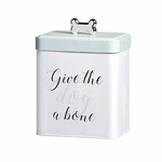 Amici Pet Marley Metal Treats Storage Canister Jar With Bone Design Lid. Fixed Price $16.99.