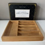 Bamboo Kitchen Drawer Organizer 17"X13"X2.5". Fixed Price $31.15.