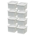 Iris Usa 8 Pack Plastic Organizer With Lids For Letter/legal File, 35 Qt, Pearl. Fixed Price $94.99.