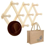 Ram-pro Accordion Style Wood Expandable Rack Hat, Cap, Belt, 1 Pack, Brown. Fixed Price $20.99.