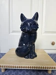 Threshold Fox Dark Blue Ceramic Cookie Jar Canister. Fixed Price $22.00.