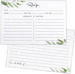 50 Pieces Bridal Recipe Cards Double Sided Kitchen Sage Simple Wild. Fixed Price $12.12.