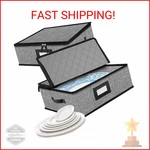 Ouruer Quilted Platter Storage Case 2PACK-FINE China Containers Hard She. Fixed Price $42.01.