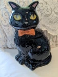 Martha Stewart Collection Black Cat Cookie Jar. Fixed Price $36.00.