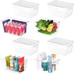 Baleine Clear Stackable Storage Bins With Lids, Plastic Containers Handl.... Fixed Price $59.22.