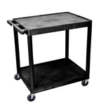 Luxor 2 Shelf Utility Cart Black Small HE38B. Fixed Price $102.86.