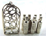 925. Sterling Silver Miniature Wine Rack & Bottles #500. Fixed Price $375.00.