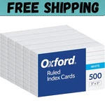 Index Cards, 3 Inches, White, Lined Front, Blank Back 500 Count Pack. Fixed Price $10.30.