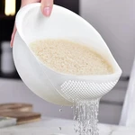 1PC Plastic Drain Basket Multi-purpose Rice, Fruit, And Vegetable Washing Bowl. Fixed Price $10.99.