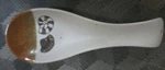 Seashell Nautical Design Ceramic Spoon Rest; 9". Fixed Price $9.95.