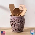 Jh Jiemei Home Farmhouse Kitchen Utensil Holder Ceramic Large Cooking Crock Cork. Fixed Price $43.02.