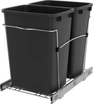 Rev-a-shelf Double Pullout Trash Can 35 Qt RV-18KD-18C. Fixed Price $84.57.