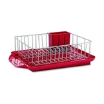 Dish Rack 3 Piece Rust Resistant Removable Flatware Caddy Red Farberware Classic. Fixed Price $51.99.