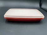 Tupperware Rectangle Container 816 W/ Lid Paprika Red Deli Meat Bacon Keeper. Fixed Price $9.95.