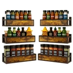 Rouranb Spice Rack Wall Mount For Large Jars, 6 Pack Ironwood Org.... Fixed Price $53.15.