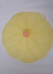 Charles Viancin Silicone Airtight Lid Lily Pad Yellow Pink Euc. Fixed Price $11.50.