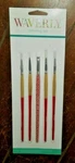 Waverly Detailing Set: #2 & #6 Flat, 10/0 Spotter, #1 Liner Round - #36424. Fixed Price $10.25.