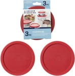 3 Pack 2 Cup Round Food Storage Replacement Lids Red Bpa Free Snug Fit. Fixed Price $16.48.