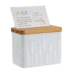 Recipe Box With Cards And Dividers Set 4X6 Holder For Kitchen Counter .... Fixed Price $44.64.