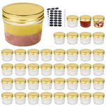 Qappda 4OZ Glass Jars Lidssmall Mason Wide Mouthmini Canning Gold. Fixed Price $50.76.