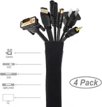 Joto 4 Pack Cable Management Sleeve 19 Inches Black. Fixed Price $16.00.